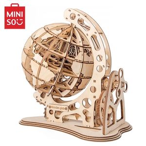 3D Ahşap Bulma Globe Model Mekanik Dişli Tarzı Kiti Yapı Taş Oyuncak El Montajı Set Dekorasyon Hediyesi Çocuklar İçin Yetişkin 240122