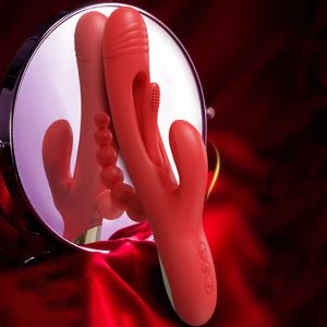 Kadınlar için çırpma tavşan vibratörüne dokunuyor meme ucu klitoris stimülatörü vajinal G Spot titreşen kadın mastürbatör yetişkin seks oyuncak 240129
