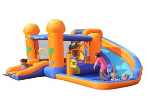 Другая детская мебель Надувной джампер Bounce House - Jump 'n Slide Bouncer Kids Slide Park Jumping Plus Heavy Duty Blower Разбрызгиватель воды Stakes3123280