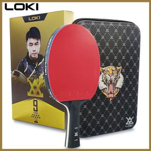LOKI 9 Star Table Tennis Racket Professional 52 Carbon Ping Pong Paddle 6/7/8/9 Star Ultra Offensive with Sticky Rubbers 240123