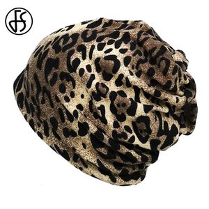 FS черные золотые шапочки с леопардовым принтом для мужчин, защита от холода, женский шарф с кольцом, двойного назначения, пуловер для велоспорта, кепка Gorras 240124