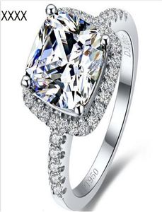 Лучший брендовый стиль 3 карата, огранка принцессы, форма подушки SONA, синтетический бриллиант, обручальное или обручальное кольцо, подарок на годовщину6193048