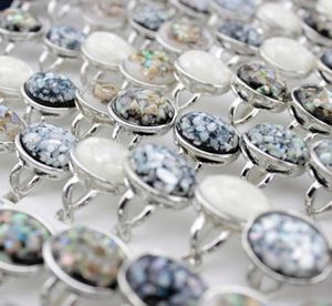 Rengi karıştırın 20 adet gümüş kaplama moda modaya uygun basit parmak yüzüğü takı kadınlar için ucuz fabrika 5553541