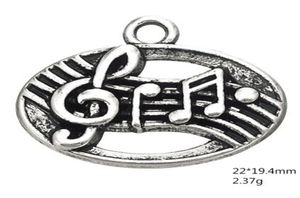 2021 Tiz Clef Charms Antik Gümüş Kaplama Sekizinci On Altıncı Müzik Notu DIY Alaşım Kolye Diğer Özelleştirilmiş Mücevherler6702069
