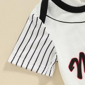 Giyim Setleri Doğdu Bebek Bebek Beyzbol Giysileri Forması Gömlek Mamas Romper Şort Bebek Kıyafetleri