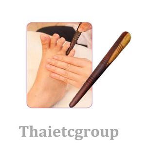 Vida saudável reflexologia saúde tailandesa massagem nos pés ferramenta de madeira com gráfico x 1pc5599087