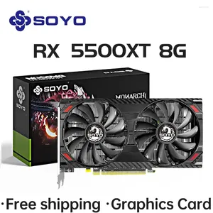 Graphics Cards SOYO Gaming AMD Radeon RX5500 XT 8GB GDDR6 128 Bit PCIE4.0 X8 Desktop GPU Video Card RX 5500XT