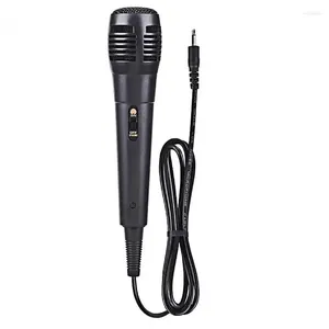 Mikrofonlar 1pc Profesyonel Kablolu Dinamik Mikrofon Vokal Mikrofonu XLR ile Siyah Karaoke Kayıt Aksesuarları için 6,5mm 3.5mm Kablo