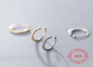 Kaliteli kulak manşet küpeleri 100 saf 925 Sterlling Gümüş Altın Küpe Tasarımları Bayanlar Moda Kadın Aksesuarları CZ Jewerly3381510