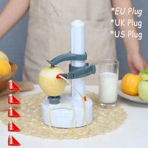 Otomatik Meyve Sebze Patates Soyucu Elektrikli Sebze Meyve Aracı Çok Fonksiyonlu Peeling Cutter Mutfak Gadget Aksesuarları 240130