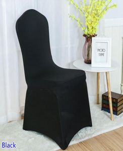 Capas de cadeira de cor preta capas de cadeira de elastano china universal lycra capa jantar cozinha lavável grosso6220770