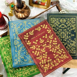 Sayfalar/Kitap Antik Kitabevi Serisi Vintage Floral Cilt Defteri Yaratıcı Diy Journal Decor Student Sarf Malzemeleri Kırtasiye