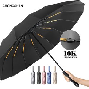 16K Çift Kemikler Büyük Şemsiye Erkekler Kadın Rüzgar Taşınmamış Kompakt Şemsiye Otomatik Kat İş Lüks Güçlü Güneş Yağmur Şemsiyeleri 240123