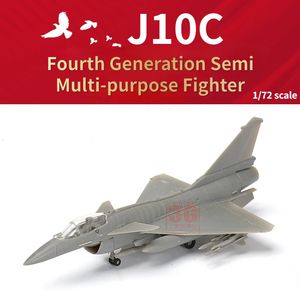 XF-61005 Модель самолета быстрой сборки без клея 1/72 Полумногофункциональный истребитель четвертого поколения J10C Военная модель игрушки DIY 240124