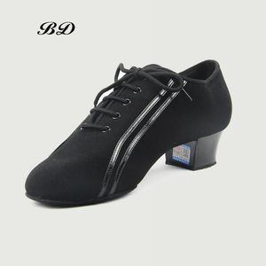 Üst Dans Ayakkabıları Erkek Latin Yılan Sınka Balo Salonu Topukları 4.5 Dantel Üst Düzey Özel Salsa Ücretsiz Çanta Nefes Alabilir Oxford Bez Tuval 240119