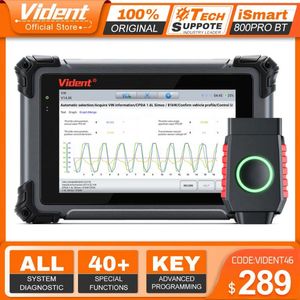 Vident Ismart800pro bt obd2 Bluetooth Car Diagnostic Tools 40 Функциональный сброс Функциональный ключ Программист Бидюратный Sanner Can Protocol