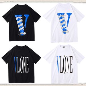 Tasarımcı T Shirt Erkekler V Lone Shirt Büyük V Yansıtıcı T-Shirt Klasik Sıradan Baskı Tasarımcıları Tshirt Pamuk Gündelik Kısa Kollu Lüks Hip Street Giyim T-Shirt