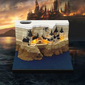 Omoshiroi Magic Castle 3D Not Defteri Takvim Memo Pad Blok Notlar Hary Tasarım Notu Kağıt Kırtasiye Aksesuarları Doğum Hediyeleri 240118