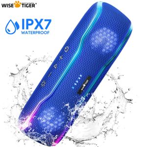WISE TIGER Ser Bluetooth Sound Box Wireless Sers 25W IPX7 Waterproof BT53 Stereo Surround Portable 240126