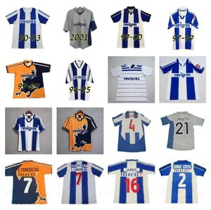 1994 1995 Porto Retro Futbol Forması Maciel Carvalho 2001 03 04 97 Cup Final Ev Away Erkekler Deco Kitleri Mavi Klasik Üniforma McCarthy DeRlei Finalleri Vintage Futbol Gömlek