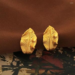 Orecchini pendenti in metallo tendenza vintage Corea del Sud ultimo stile gioielli da donna moda festa di nozze regalo di alta qualità piuma
