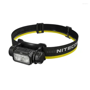 El feneri meşaleler Nitecore Nu50 Far Hafif USB-C Şarj Edilebilir Beyaz Kırmızı Işık Far Fener Dahili Pil Açık Kamp
