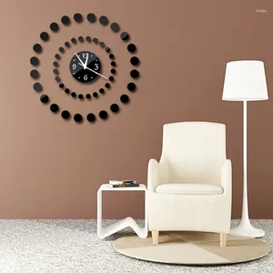 Duvar Saatleri Saat Horloge Modern Tasarım Reloj De Pared Büyük Dekoratif Dijital İzleme Oturma Odası 3D DIY Akrilik Ayna