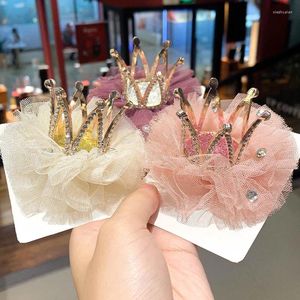 Saç Aksesuarları Mesh Crown Clips Bebek Bebek Prenses Saçkop Çocuk Müdürleri Çocuk Koreli Sevimli Kızlar Rhinestone Barrettes