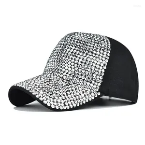 Top Caps Kadınlar Rhinestone Kadın Beyzbol Kapağı Erkekler Elmas Kızlar Geri Bahar Yaz Unisex Hip Hop Güneş Şapkası