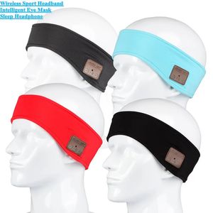 Kadınlar Kablosuz Müzik Göz Maskesi Bluetooth uyumlu uyku kulaklık adamı Akıllı Sport Head Band kulaklığı ile mikrofon yoga saç bantları 240125