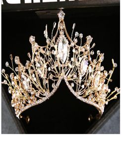 Дизайнерские головные головные уборы хрустальные бриллианты невеста свадебная крышка для волос танцевальная корона Автосалон