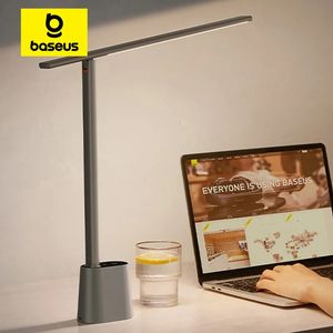 Baseus LED masa lambası göz koruma çalışması kısaltılabilir ofis hafif katlanabilir tablo akıllı uyarlanabilir parlaklık başucu okuma için 240125