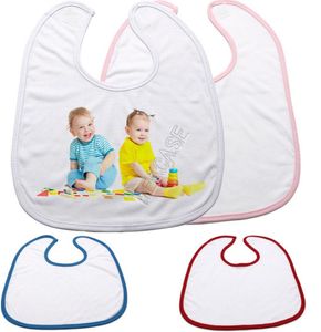 Süblimasyon boş bebek bib mendil, ısı termal transfer baskısı kızlar kızlar sade diy önlükler scarf tükürük havlular geğirme bezleri d5500980