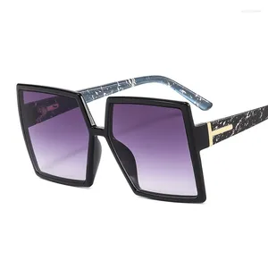 Солнцезащитные очки Zly 2024 Fashion Square Women Men Men Trending Marble Grain рама очков дизайнер бренд солнечные очки