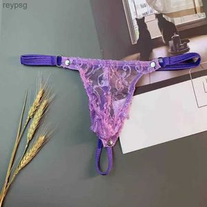 Briefs Panties Erkek Sissy Dantel İç çamaşırı T-Back G-String Şeffaf Nefes Alabilir Ultra ince çıkıntı Bikini Tanga Hombre YQ240215