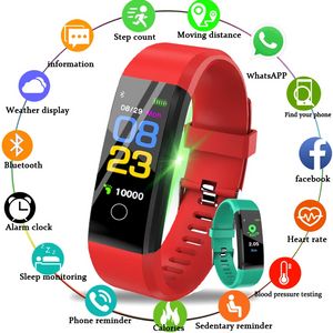 Akıllı Saatler Fabrika Toptan Id115 Plus Akıllı Spor Bileklik Bluetooth bileklik kalp atış Hızı Monitör IOS Android Telefonlar İçin Fitness Tracker Band Saat