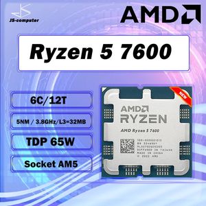Ryzen 5 7600 R5 38 ГГц 6-ядерный 12-поточный процессор 5NM L332M 10000001015 слот AM5 не в упаковке без вентилятора 240126