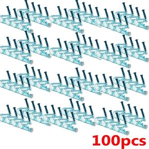 100pcs Tek Kullanımlık Güvenlik Kulak Piercing Silah Ünitesi Aracı Yok Ağrı Küpe Sapı Pierce Kit Mavi Toptan 240130