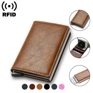 Yuexuan tasarımcı rfid kredi kartı sahibi erkek erkek cüzdan banka kart sahibi kasa küçük ince ince sihir mini cüzdan akıllı minimalist cüzdan çantası deri lüks toptan