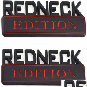 Автомобильные наклейки, 2 упаковки Redneck Edition, внешняя эмблема, автомобиль, грузовик, лодка, наклейка, замена логотипа для F-150 F250 F350 Sierado Ram 1500Black Re Dhc1M