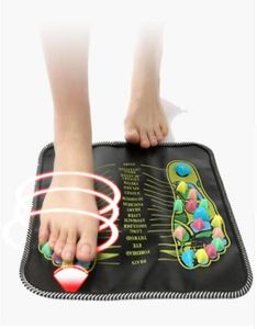 Akupunktur Cobblestone Renkli Ayak Refleksoloji Yürüyüş Taş kare ayak masajı yastığı rahatlamak için vücut 7395849