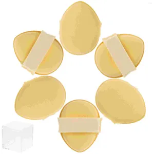 Makyaj süngerleri 6 adet uygulama pudrası için mini parmak puflu puflar kozmetik sarılar