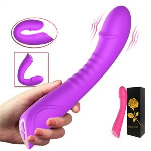 Настоящий фаллоимитатор большого размера для женщин, мягкий силиконовый мощный вибратор GSpot, стимулятор вагины и клитора, секс-игрушки для взрослых 240202