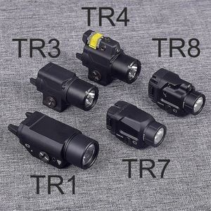 TR8 TR7 TR4 TR1 LED Tabanca Tabancası El Feneri Kırmızı Dot Lazer İşaretçi Glock 17 19 Işık 20mm Rail Avcılık Lanterna Meşale 240131