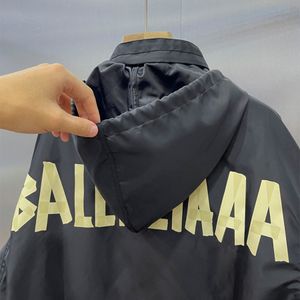 Tasarımcı Erkek Ceket Bahar Yeni Ceket Mektup Bant Baskı Gevşek Ceket Rüzgar Geçidi Spor Tarzı Gençlik Pop Top Boyutu XS-L