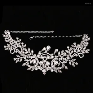 Saç klipleri gelin tiara baş zinciri mücevher frontlet narin rhinestone size eşsiz güzellik duygusu getiriyor kadın için harika hediye