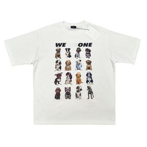 Designer camiseta feminina camisa na moda cão dos desenhos animados americano verão em torno do pescoço de manga curta unisex camisa de algodão puro