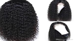134 Önceden Kapanmış Remy Saç Görünmez İnsan Saç Perukları Siyah Kadınlar İçin 100 Remy Malezya Uzun Kıvırcık Önceden Kavuzlu Kapatma2945966