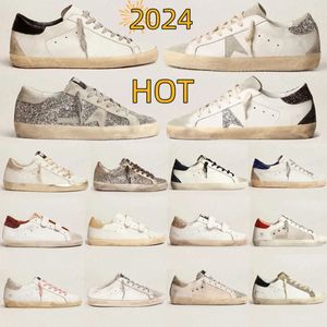 2024 Tasarımcı Ayakkabı Kadın Marka Sıradan Ayakkabı Yeni Sürüm Lüks Ayakkabı İtalya Sabah Sequins Sequin Beyaz Yapmak Eski Günlük Ayakkabı Up Kadın Adam UNISEX 35-46