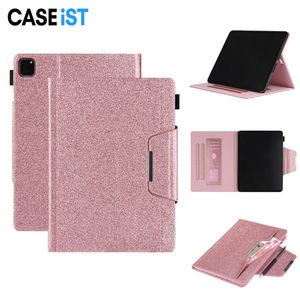 Caseista Luxo Glitter Glitter Magneto Sleep Sleep PU CATATELA CARTURA DE CARTURA DO CASE CASE STANCLER STAND TABET CASA SACO DE TAPE PARA IPAD AIR MINI PRO 1 2 3 4 5 6 7 8 9.7 10,2 10,5 11 12,9 polegadas